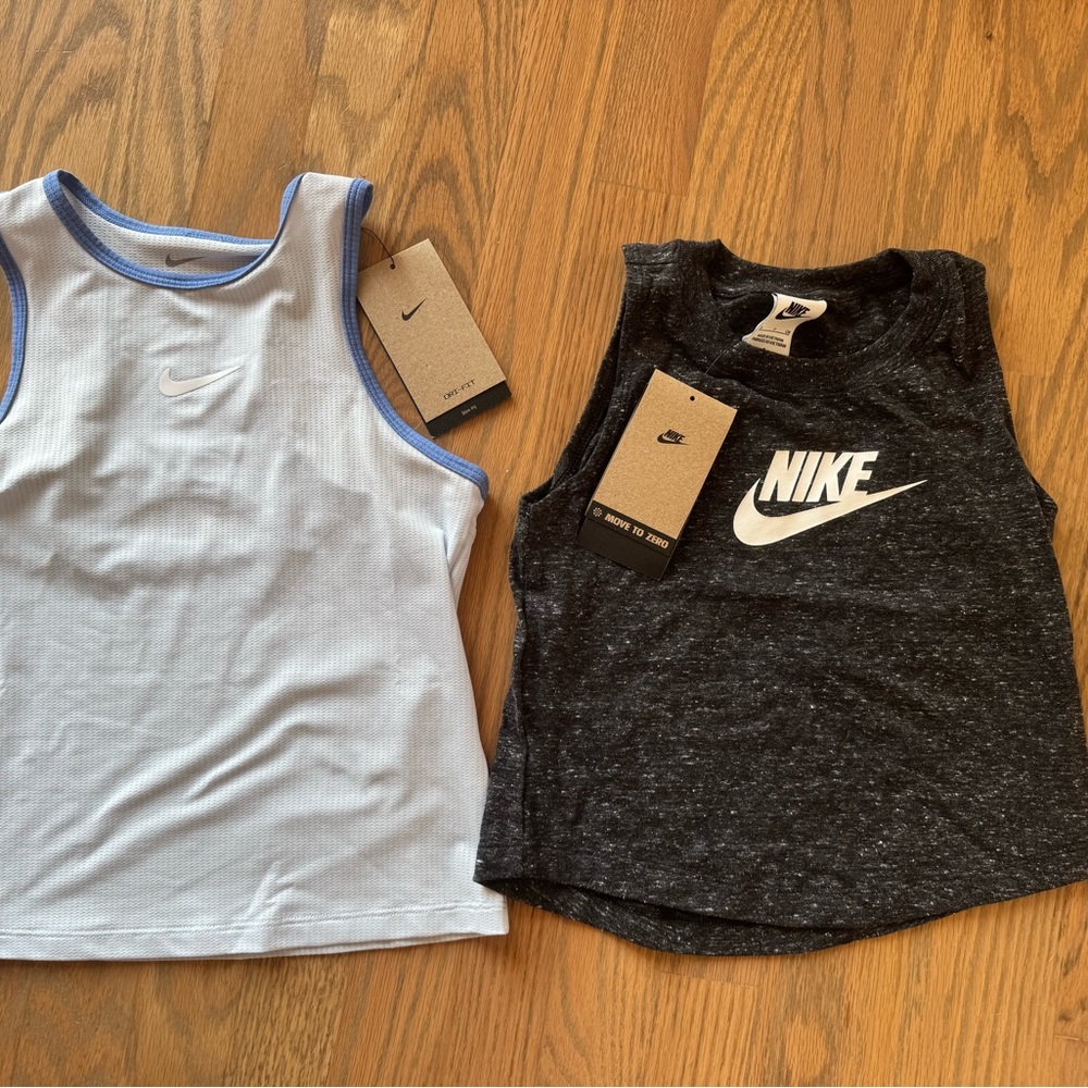 Nike Kids Tank Tops - Grey and Light Blue